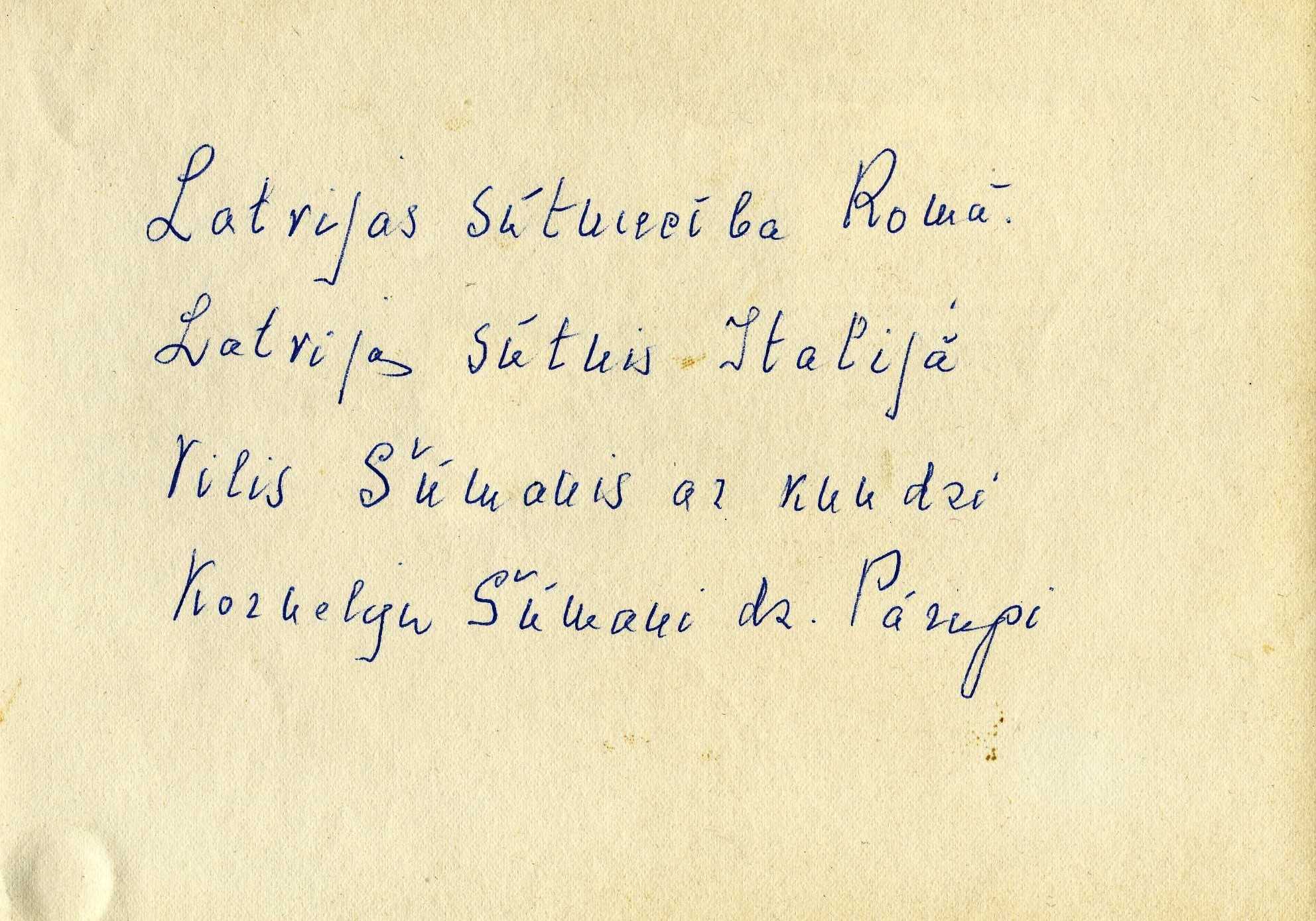 Latvijas diplomāta Viļa Šūmaņa dienesta gaitu Somijā, Francijā un Itālijā fotogrāfijas.