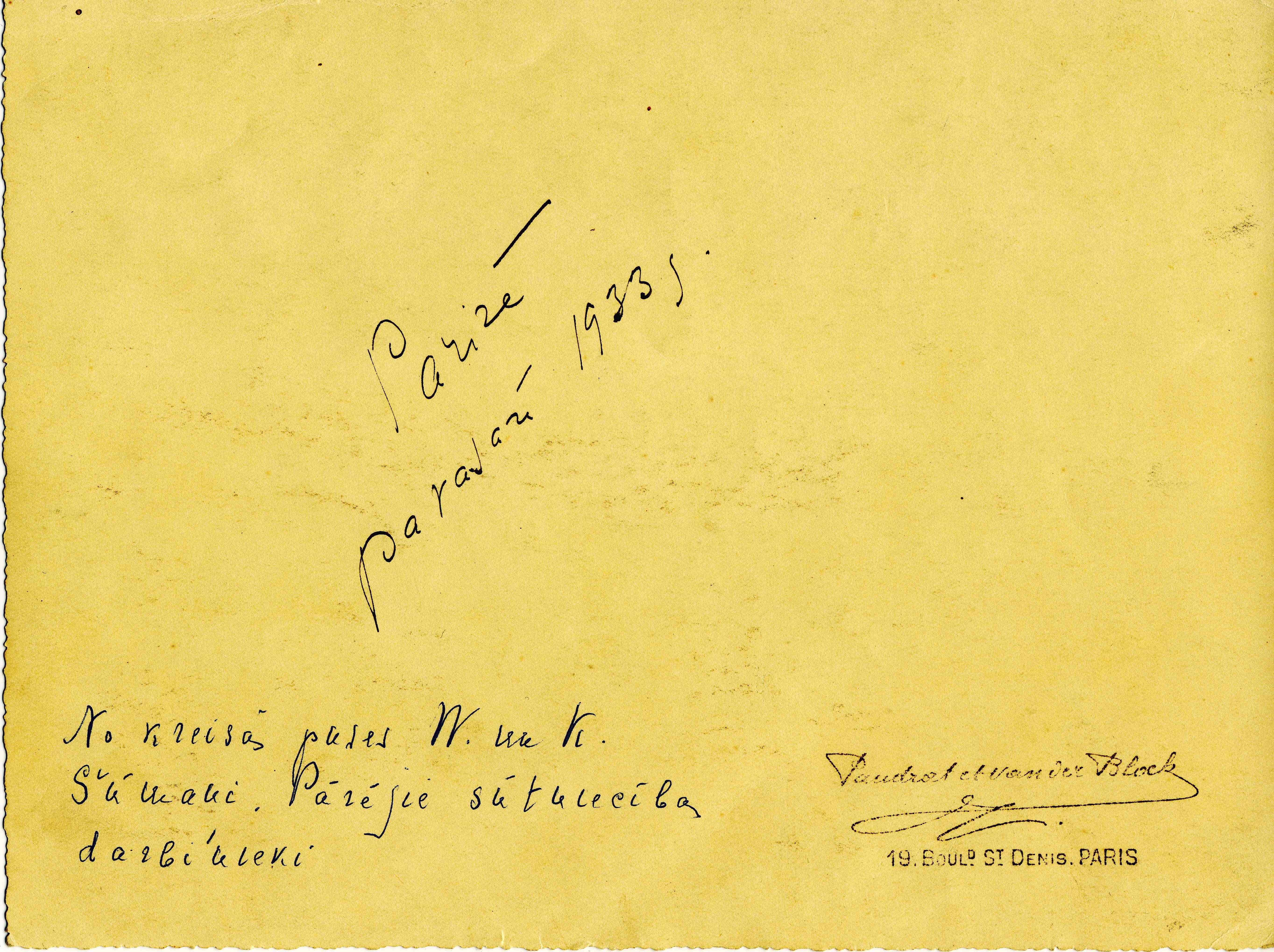 Latvijas diplomāta Viļa Šūmaņa dienesta gaitu Somijā, Francijā un Itālijā fotogrāfijas.