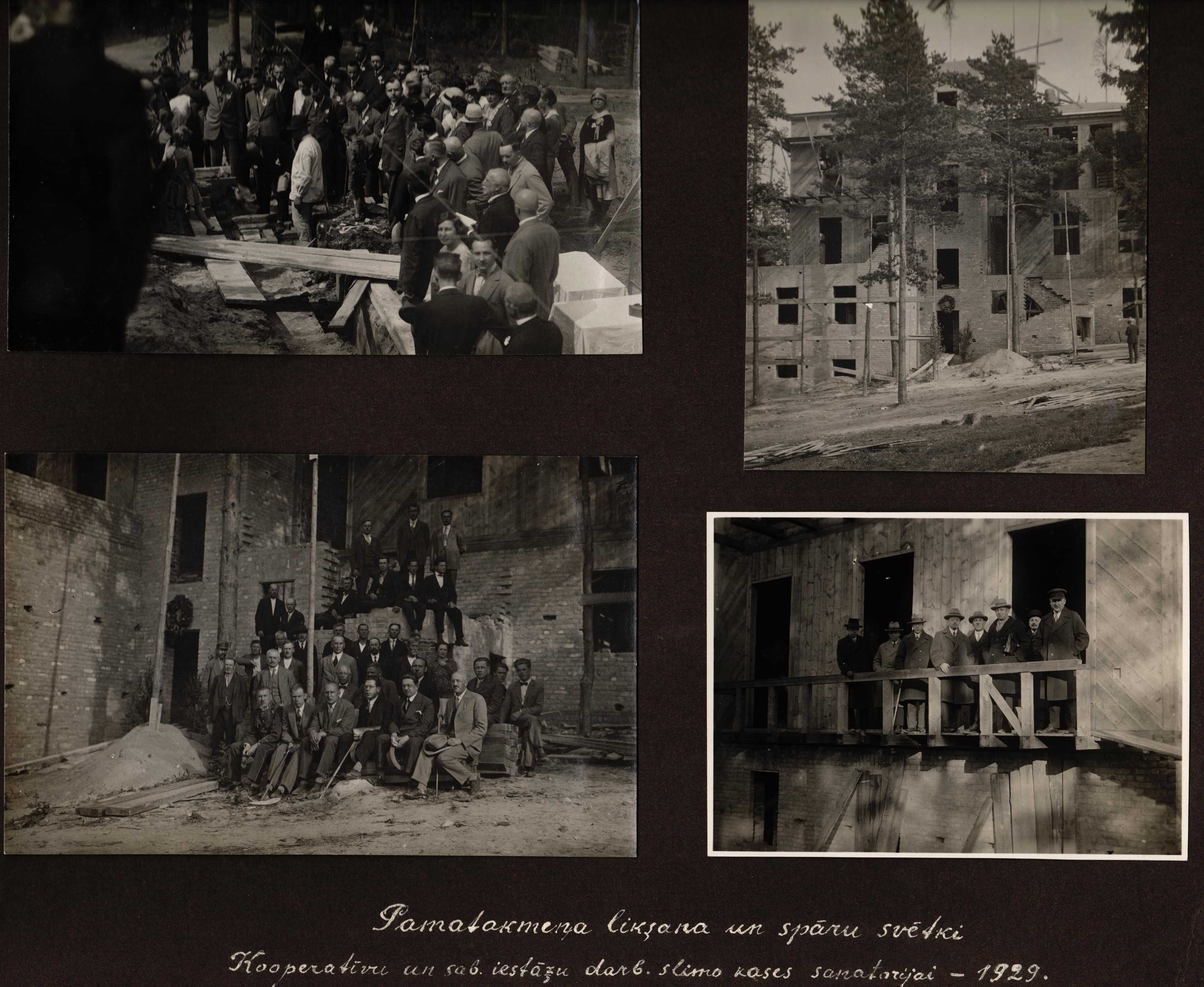 Foto par sanatorijas "Saulsstari" celtniecību 1929.g.
