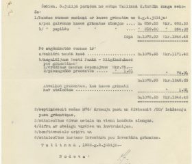 Pieņemšanas-nodošanas akts, Kārlim Zariņam beidzot darba gaitas Latvijas sūtniecībā Igaunijā. Avots: LNA_LVA, F2263_1_62, 13. lp.