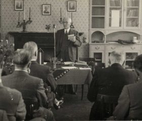Kārlis Zariņš Daugavas Vanagu dienās 1956. gada 13.-14. oktobrī. Avots: LNA_LVA, F2263_1_251, 4. lp.
