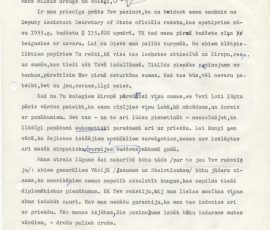 Arnolda Spekkes vēstule Kārlim Zariņam par 1955. gada budžeta apstiprināšanu. Avots: LNA_LVA, F2263_1_152, 37. lp.