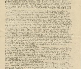 Kārļa Zariņa 1949. gada aprīļa apskats par latviešu bēgļu nometņu apmeklējumu Vācijā. 1949. gada 30. aprīlis. Avots: LNA_LVA, F2263_1_217, 14. lp.