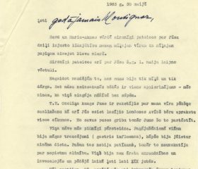 Henrietes Zariņas vēstule diplomātiskajam pārstāvim Romā Jāzepam Čamanim par Kārļa Zariņa nāves apstākļiem, 1963. gada 30. maijs. Avots: LNA_LVA, F2263_1_55, 54. lp.