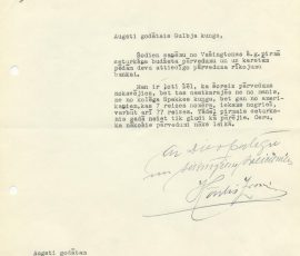 Kārļa Zariņa vēstule LNK priekšsēdim Beļģijā Kārlim Gulbim par aizkavējušos budžeta pārvedumu, 1956. gada 19. janvāris. Avots: LNA_LVA, F2263_1_76, 2. lp.