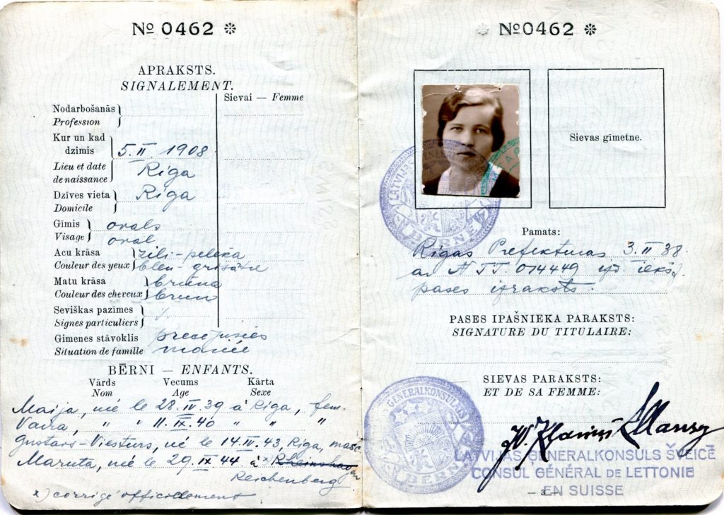 Ainas Šildes Latvijas Republikas pilsoņa pase. Izdota 1938. gada 3. februārī. Avots: LNA_LVVA_F295_2_2492_061