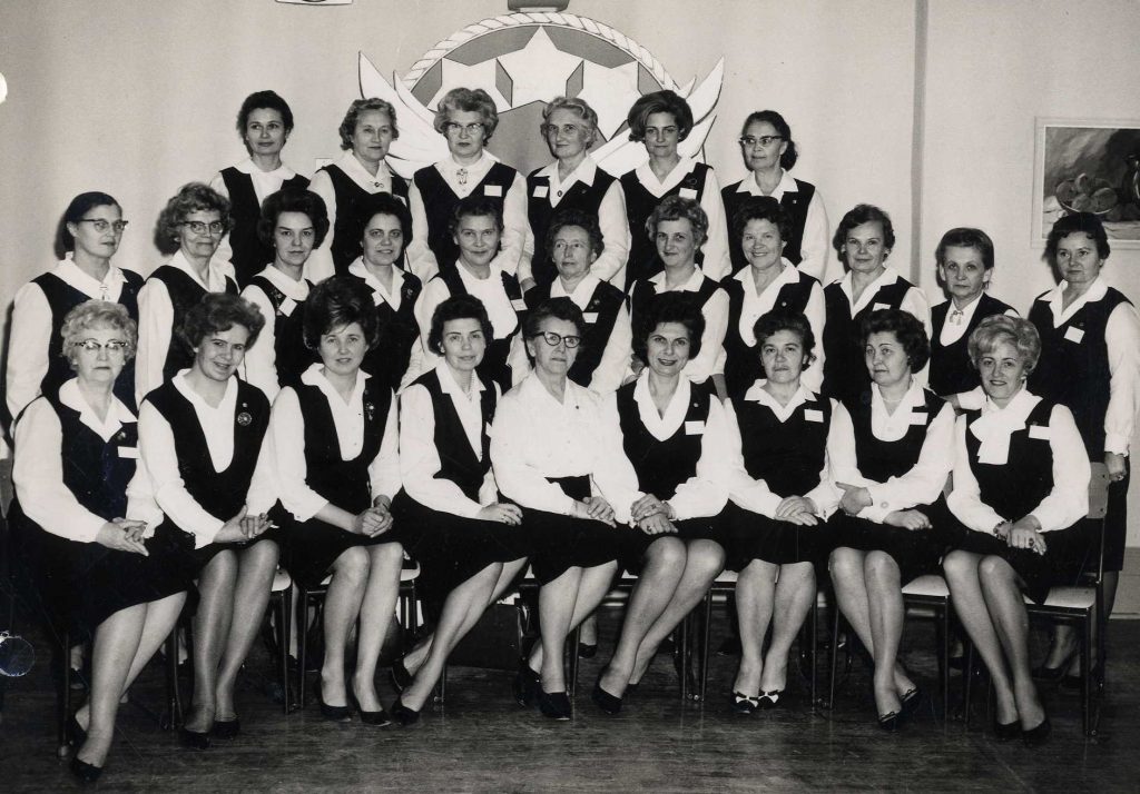 Kanādas Daugavas Vanadžu 13. salidojuma delegātes, 1967. gada 4. marts Hamiltonā. Foto: Jānis Gailītis. LNA_LVA_F2303_5v_50, 31. lp.
